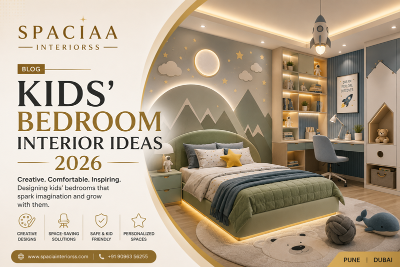 Kids' bedroom interior ideas by Spacia Interior
