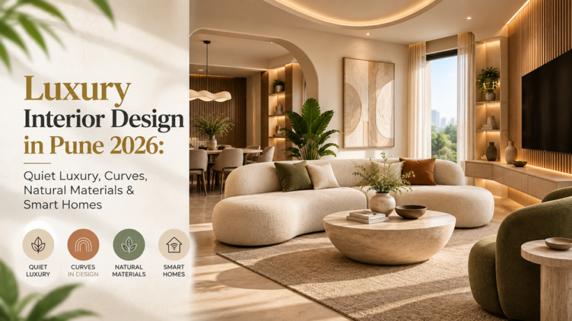 Luxury Interior Design in Pune 2026: Quiet Luxury, Curves, Natural Materials & Smart Homes